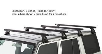 Heavy duty Rhino Racks Lancruiser 75 series roof racks